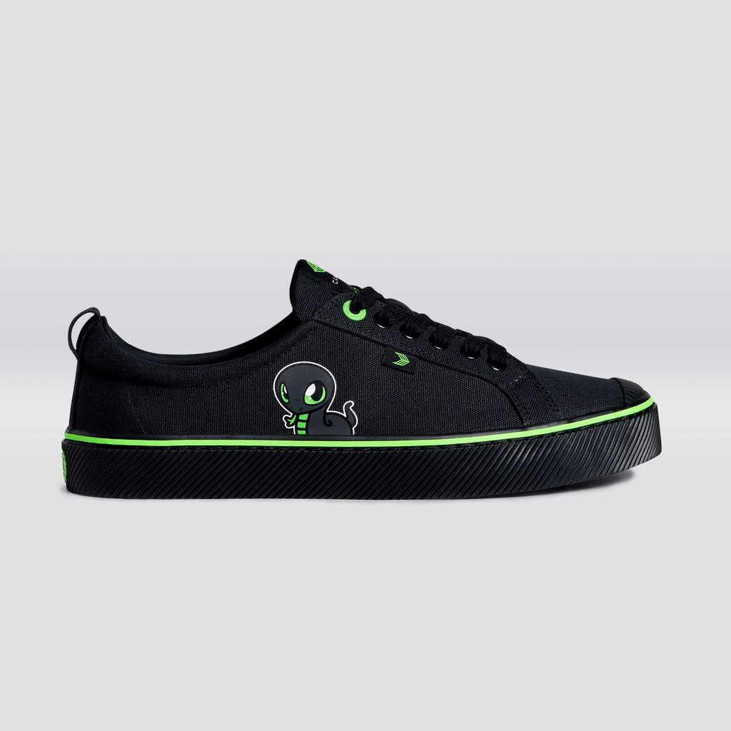 OCA LOW Cariuma Low Top Tela Vegan Noir Homme | AFW-9606729